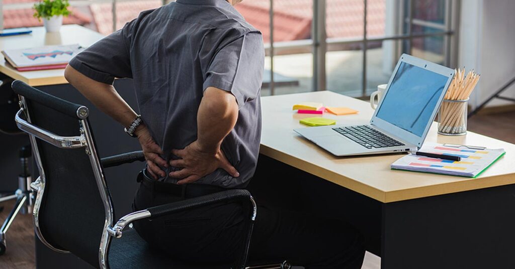 Does back pain from sitting go away?