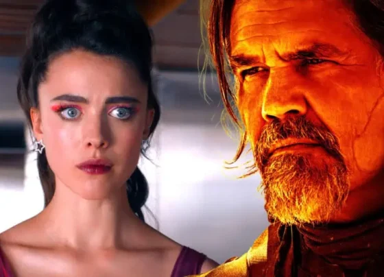 Margaret Qualley and Josh Brolin