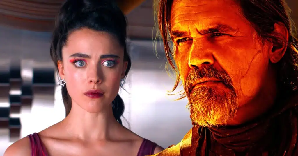 Margaret Qualley and Josh Brolin